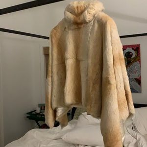 Plein Sud Paris fur poncho circa 2000 - excellent condition!